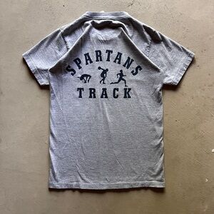 vintage made in canada spartans track tshirt